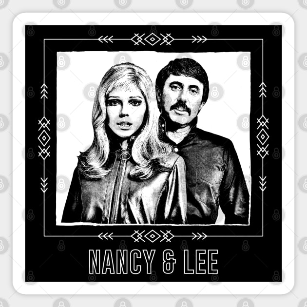 Nancy & Lee / Retro Style Fan Design Magnet by DankFutura